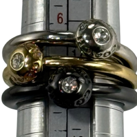Coach stackable solitaire rhinestone rings - Picture 1 of 5